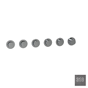 Almar Modular Round Термостат для душа, внешняя часть на 5 потребителей, цвет: 316 brushed gun metal E180441.GM316