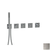 Almar Modular Square Термостат для душа, внешняя часть на 3 потребителя, цвет: nickel brushed E180484.NB