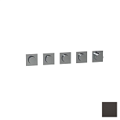 Almar Modular Square Термостат для душа, внешняя часть на 4 потребителя, цвет: polished deep black E180490.DB