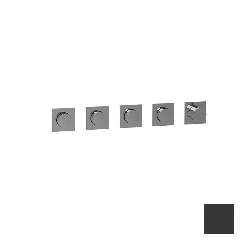 Almar Push Square Термостат для душа, внешняя часть на 4 потребителя, цвет: matt black E180490.MB