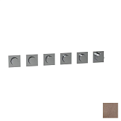 Almar Modular Square Термостат для душа, внешняя часть на 5 потребителей, цвет: PVD brushed copper E180491.CO