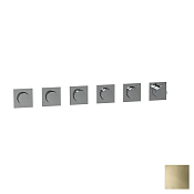 Almar Modular Square Термостат для душа, внешняя часть на 5 потребителей, цвет: PVD polished gold E180491.GO