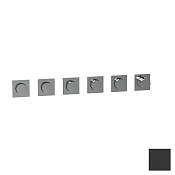 Almar Modular Square Термостат для душа, внешняя часть на 5 потребителей, цвет: matt black E180491.MB