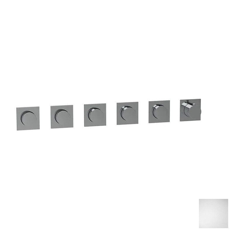 Almar Push Square Термостат для душа, внешняя часть на 5 потребителей, цвет: matt white E180491.MW