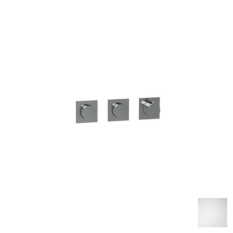 Almar Push Square Термостат для душа, внешняя часть на 2 потребителя, цвет: matt white E180492.MW