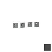 Almar Modular Square Термостат для душа, внешняя часть на 3 потребит., цвет: brushed absolute black E180493.AB