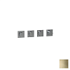 Almar Push Square Термостат для душа, внешняя часть на 3 потребителя, цвет: PVD polished gold E180493.GO