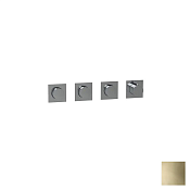 Almar Modular Square Термостат для душа, внешняя часть на 3 потребителя, цвет: PVD polished gold E180493.GO