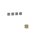 Almar Push Square Термостат для душа, внешняя часть на 3 потребителя, цвет: brushed high brass E180493.HB