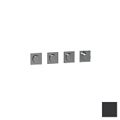 Almar Modular Square Термостат для душа, внешняя часть на 3 потребителя, цвет: matt black E180493.MB