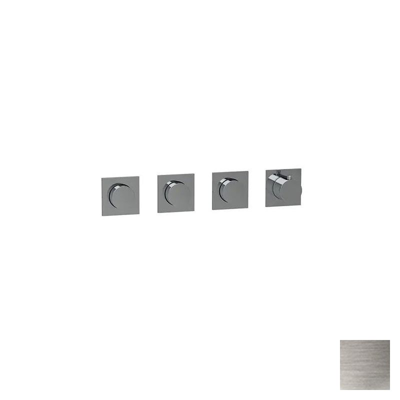Almar Push Square Термостат для душа, внешняя часть на 3 потребителя, цвет: nickel brushed E180493.NB