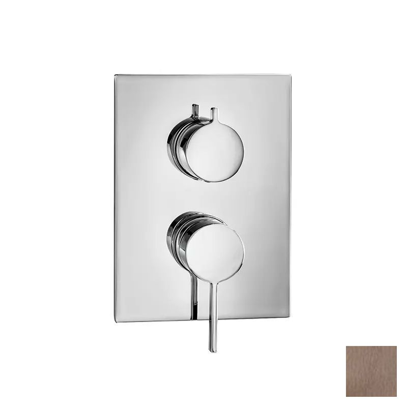 Almar Core Square Смеситель для душа, внешняя часть на 2 потребителя, цвет: PVD brushed copper E186572.CO