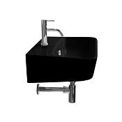 Simas Degrade Раковина подвесная 58х39 см, с переливом, 1 отвер. под смеситель, цвет: черный глянец DE14nero*1