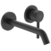 Ideal Standard Ceraline Смеситель для раковины, без д/к, внешняя часть, цвет: silk black A6938XG