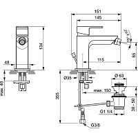 Ideal Standard Edge Смеситель для биде, цвет: chrome A7118AA