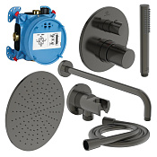 Ideal Standard Ceratherm T100 Душевой комплект с термостатом со скрытой частью, цвет: magnetic grey A7573A5