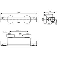 Ideal Standard Ceratherm T50 Термостат для душа, цвет: chrome A7695AA