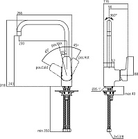 Ideal Standard Ceraplan III Смеситель для кухни, цвет: chrome B0725AA