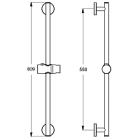 Ideal Standard Idealrain Душевая штанга 60,9 см, цвет: chrome B9420AA