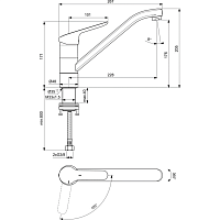 Ideal Standard Ceraflex Смеситель для кухни, цвет: chrome BC132AA