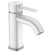 Ideal Standard Ceraline Смеситель для раковины, д/к, высота излива 7,6 см, цвет: matt-white/chrome BC203U5