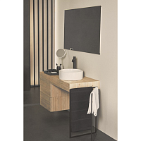 Ideal Standard Ceraline Смеситель для раковины, без д/к, высота излива 25 см, цвет: silk black BC269XG