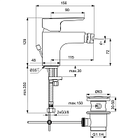 Ideal Standard Cerafine O Смеситель для биде, цвет: chrome BC498AA
