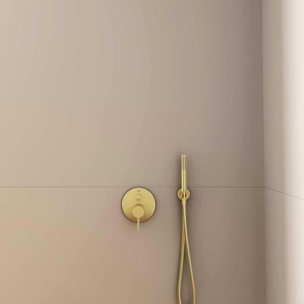 Ideal Standard Idealrain Шланговое подключение с держателем, цвет: brushed gold BC807A2