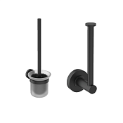 Ideal Standard Iom Комплект: ершик подвесной и держатель запасных рулонов, цвет: silk black BL001XG