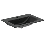 Ideal Standard Connect Air Раковина подвесная 64x46 см, с переливом, цвет: silk black E0289V3