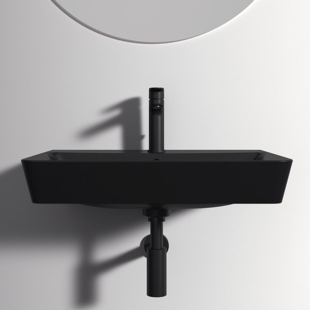 Ideal Standard Connect Air Раковина подвесная 60x46 см, с переливом, цвет: silk black E0298V3