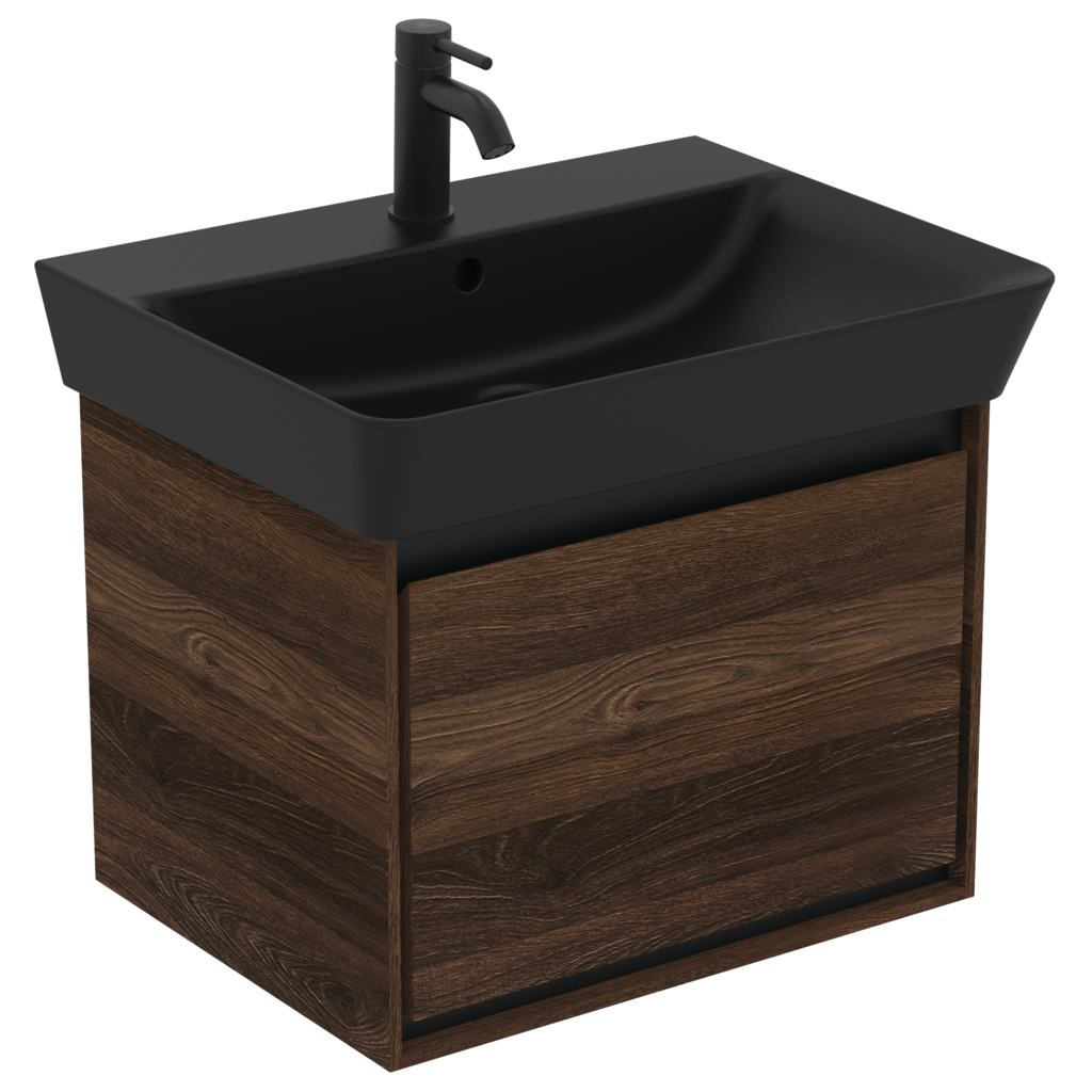 Ideal Standard Connect Air Раковина подвесная 60x46 см, с переливом, цвет: silk black E0298V3