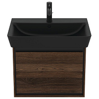 Ideal Standard Connect Air Раковина подвесная 60x46 см, с переливом, цвет: silk black E0298V3