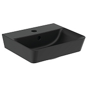 Ideal Standard Connect Air Раковина подвесная 40x35 см, с переливом, цвет: silk black E0307V3