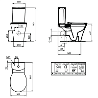 Ideal Standard Connect Air Бачок для унитаза, 4,5/3 л, цвет: euro white E073901