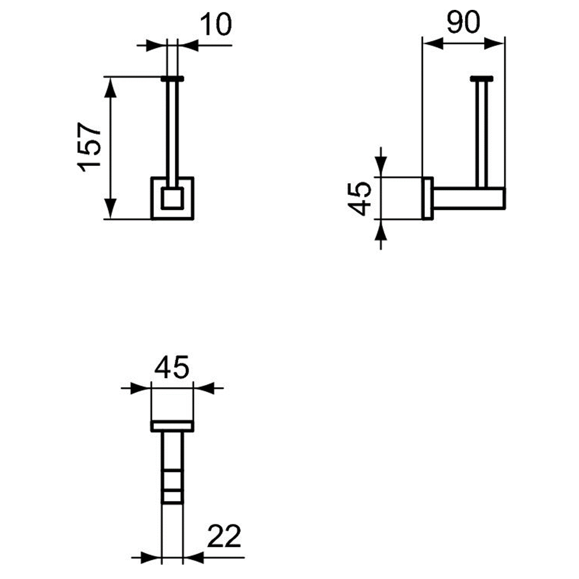 Ideal Standard Iom Square Держатель запасных рулонов, цвет: chrome E2199AA