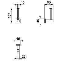 Ideal Standard Iom Square Держатель запасных рулонов, цвет: chrome E2199AA
