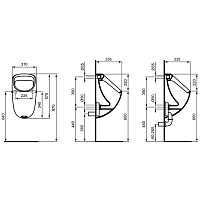 Ideal Standard Connect Писсуар подвесной, цвет: euro white E567101