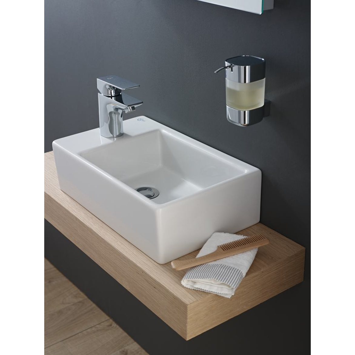 Ideal Standard Strada Раковина 45x27 см без перелива, площадка под смеситель слева, цвет: euro white K081701