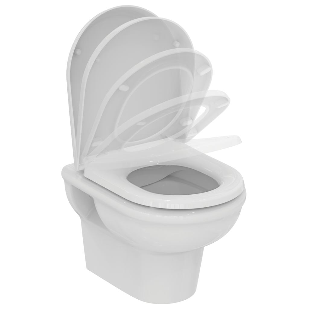 Ideal Standard Exacto Унитаз подвесной 36x48,5 см безободковый с крышкой микролифт, цвет: euro white R002601