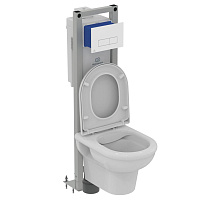 Ideal Standard Exacto Унитаз подвесной 36x48,5 см безободковый с крышкой микролифт, цвет: euro white R002601