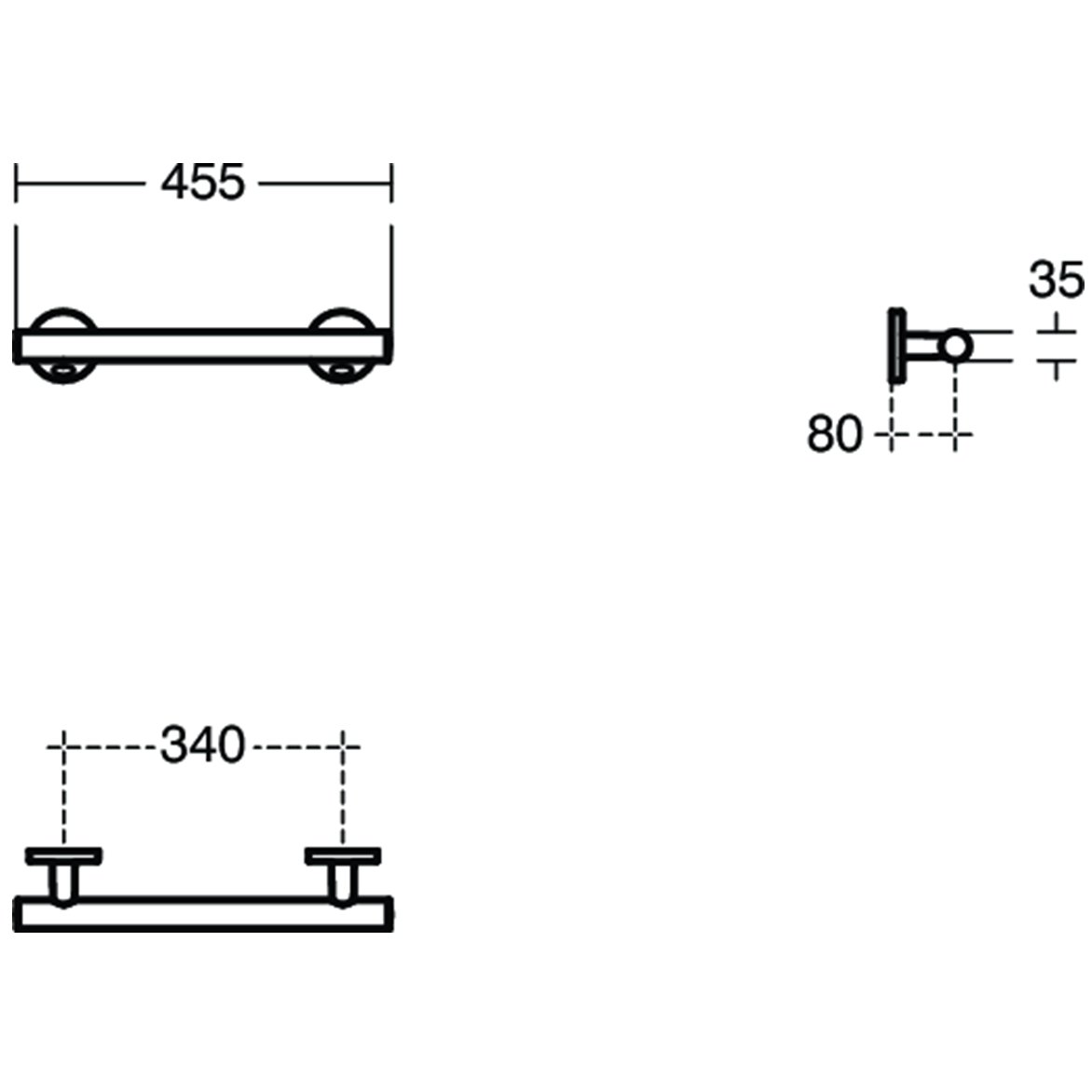 Ideal Standard Contour Поручень 45,5 см, цвет: chrome S0831AA