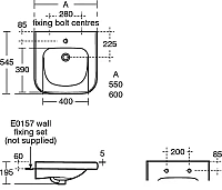 Ideal Standard Contour Раковина подвесная 60x54,5 см, с переливом, цвет: euro white S216801