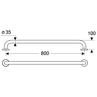 Ideal Standard Contour Поручень 80 см, цвет: white S6457AC
