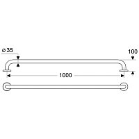 Ideal Standard Contour Поручень 100 см, цвет: white S6459AC
