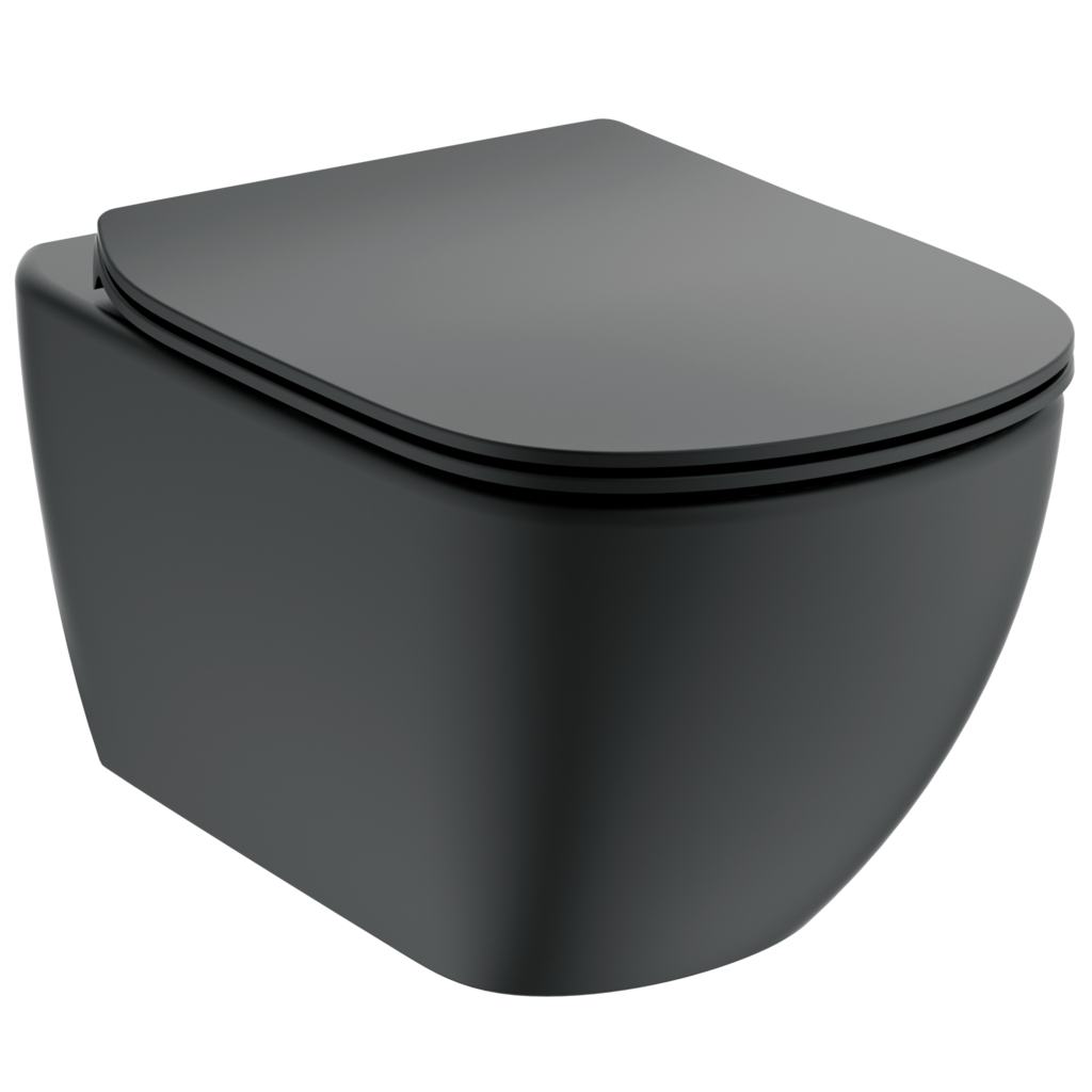 Ideal Standard Tesi Унитаз подвесной 36x53 см безободковый, цвет: silk black T0079V3