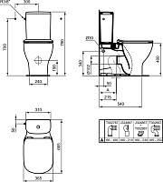 Ideal Standard Tesi Чаша для унитаза моноблок безободковая, цвет: silk white T0082V1