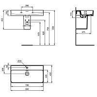 Ideal Standard Strada II Раковина подвесная 80x43 см, с переливом, цвет: euro white T300101