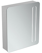 Ideal Standard Mirror&Light Зеркало-шкаф с подсветкой 60x17x70h см, цвет: aluminium effect T3373AL