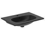 Ideal Standard Tesi Раковина подвесная 62,5x45 см, с переливом, цвет: silk black T3510V3
